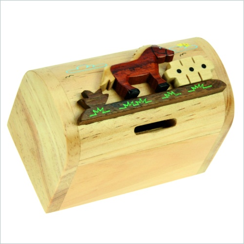 5215-HR: Horse Money Boxes (Hidden Lock) (Pack Size 3) Price Breaks Available